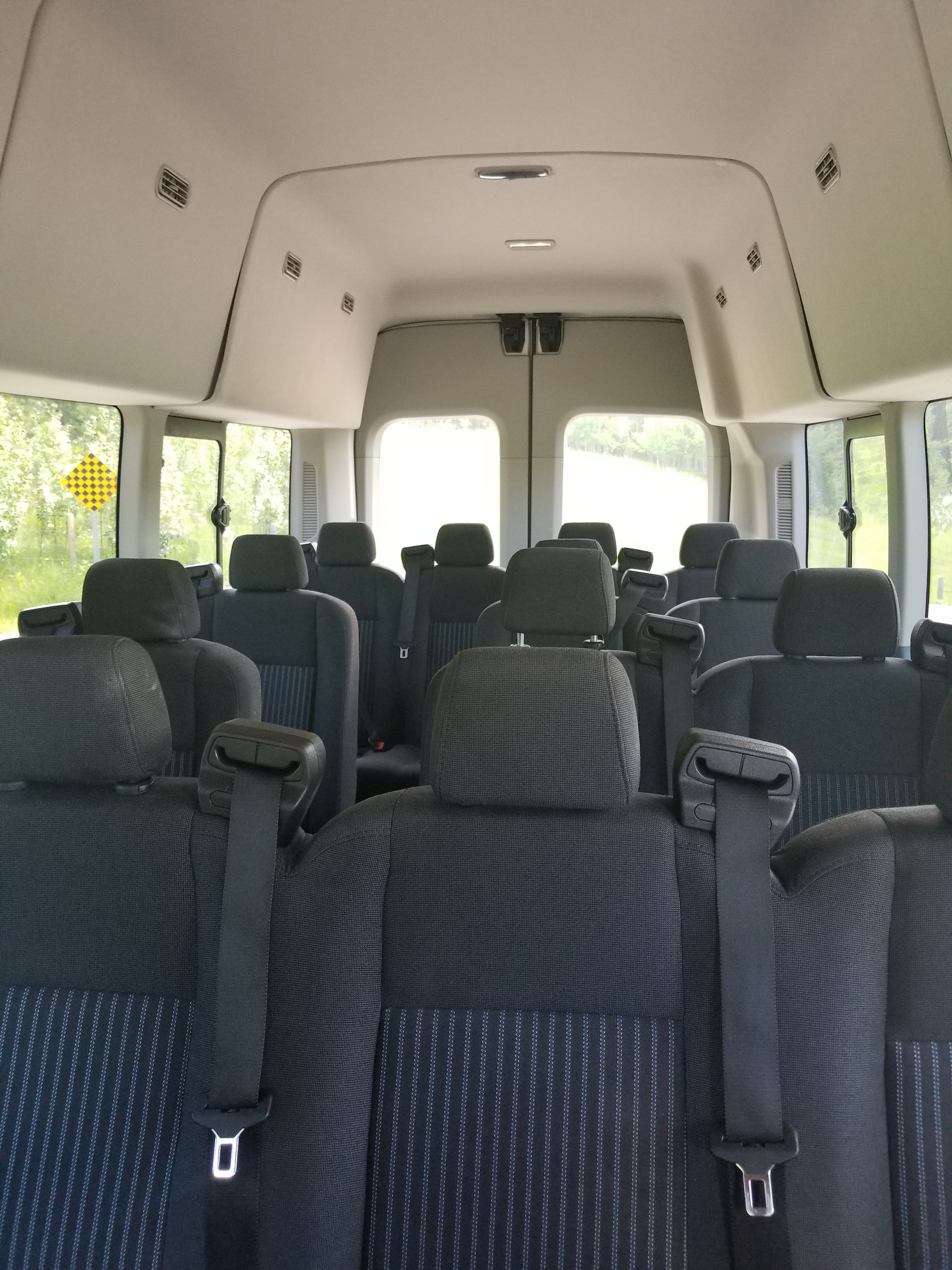 14 Pass Ford Transit Van Interior Cloth Seats